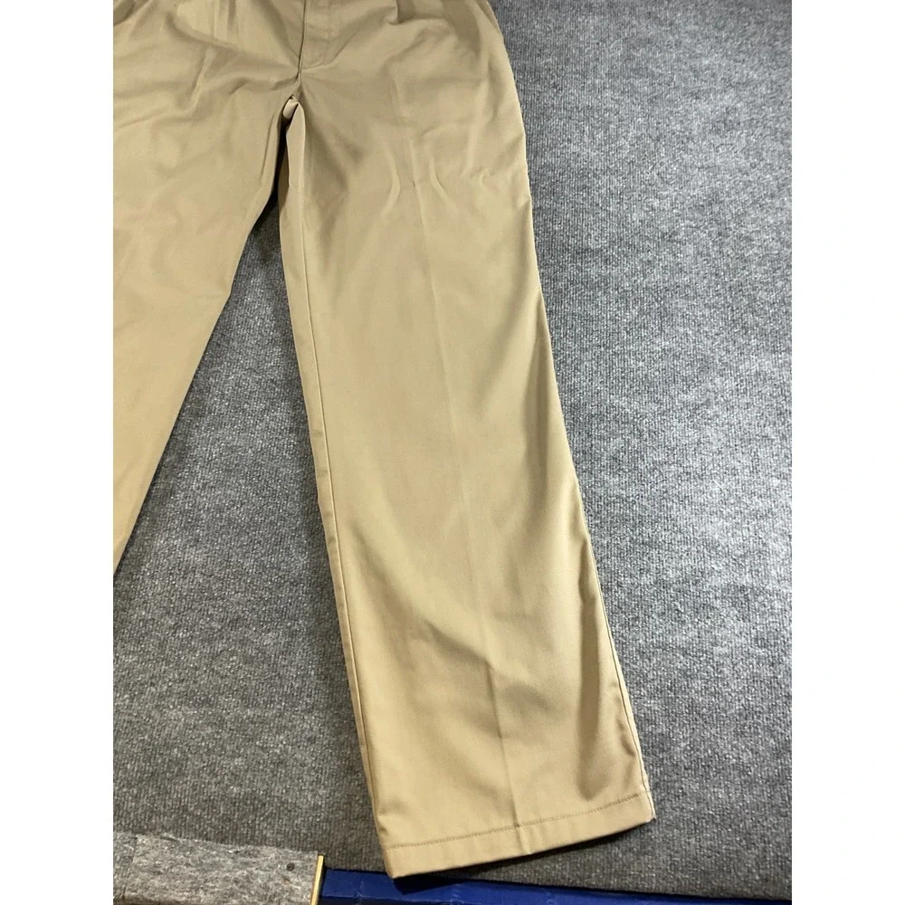 Eddie Bauer Pants Mens 36T Tall Relaxed Fit Khaki Wrinkle Stain Resistant Work N